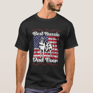 Funny Best Aussie Vater Ever Australian Shepherd D T-Shirt