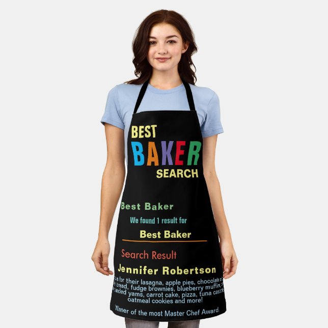 Funny Best Baker Koch All-Over Print Schürze (Getragen)