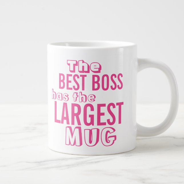 Funny Best Boss Pink Zitat Große Tasse - Büro Humo (Rechts)