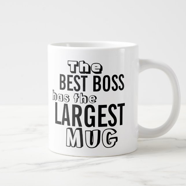 Funny Best Boss Zitat Große Tasse - Büro Humor (Rechts)