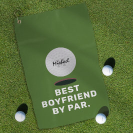 Funny Best Boyfriend By Par Golfhandtuch
