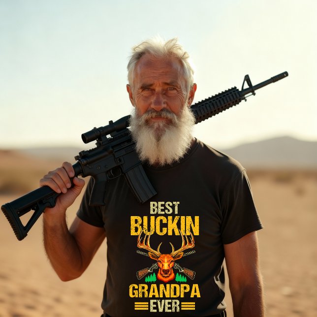 Funny Best Buckin Grandpa Ever T-Shirt (Von Creator hochgeladen)