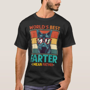 Funny Best Cat Vater aller Welt Beste Farter I Gem T-Shirt