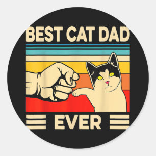 Funny Best Cat Vater je Cat Daddy Vatertag Geschen Runder Aufkleber
