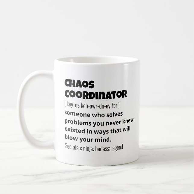 Funny Best Chaos-Koordinator - Definition Kaffeetasse (Links)
