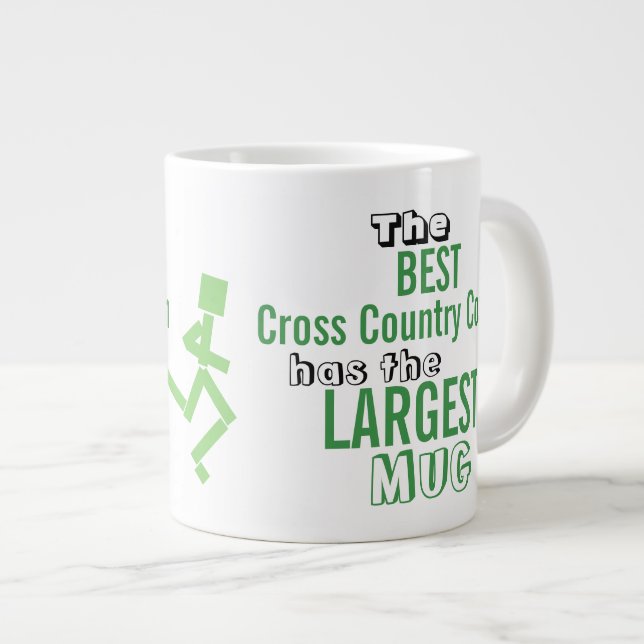 Funny Best Cross Country COACH Zitat Big Tasse XC (Vorderseite Rechts)
