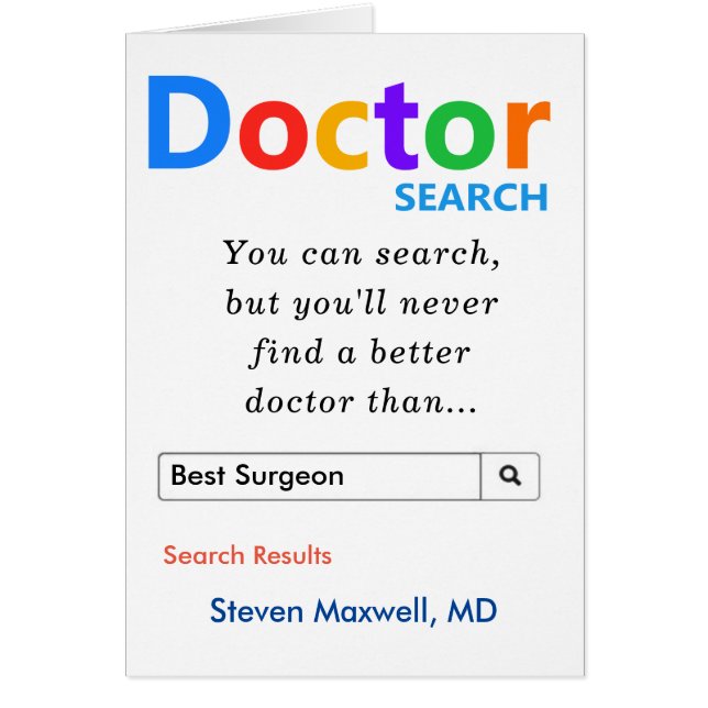 Funny Best Doctor Search Danke (Vorne)