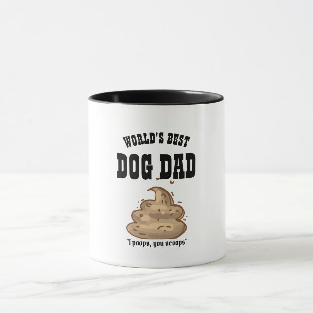 FUNNY BEST DOG VATER Gift - Ich Kack dir Scoops Tasse (Zentrum)