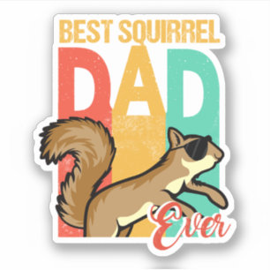 Funny Best Eichhörnchen Vater Ever Squirrel Daddy. Aufkleber