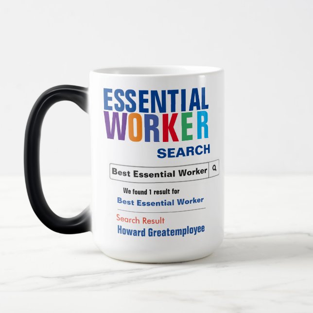 Funny Best Essential Worker Search Verwandlungstasse (Links)