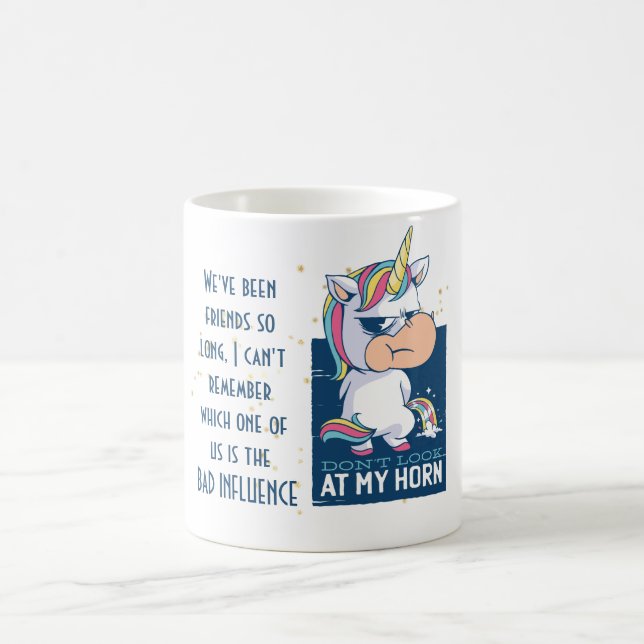 Funny Best Friend BAD EINFLUSS Einhorn Pissmann Kaffeetasse (Mittel)