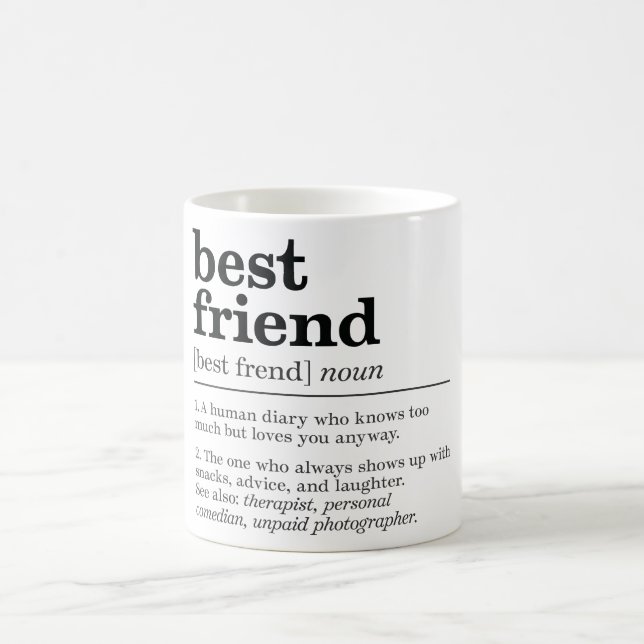 Funny Best Friend Definition Kaffeetasse (Mittel)