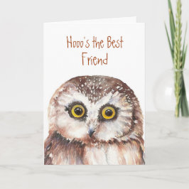 Funny Best Friend? Geburtstagskarte Wise Owl Spaß Karte