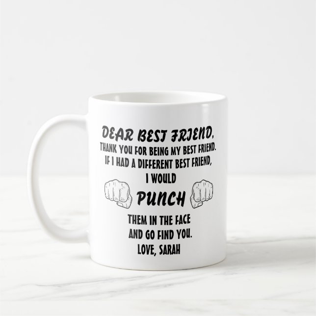 Funny Best Friend Geschenke für den besten Freund Kaffeetasse (Links)