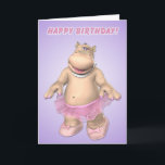 Funny Best Friends Geburtstagskarte Karte<br><div class="desc">Nun,  das ist gut für deine beste Freundin,  die du seit Jahren kanntest. Sage "Happy Birthday" mit dieser unvergesslichen und niedlichen Hippo-Karte. Inside text ist anpassbar! Original © Marianne Gilliand 3d Kunstwerke.</div>