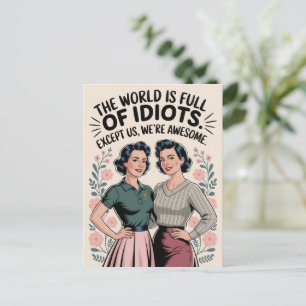 Funny Best Friends Kümmre Spaß Frauen Geburtstag Postkarte