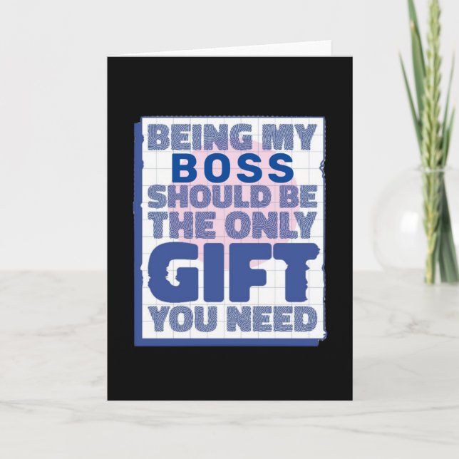 Funny Best Geschenk für Boss Karte (Vorderseite)