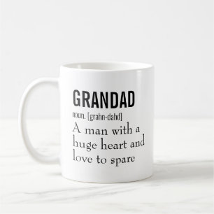 Funny Best Grandad Definition Geschenk für Großvat Kaffeetasse