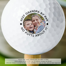 Funny BEST GRANDPA BY PAR Foto Custom Colors Golfball
