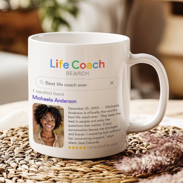 Funny Best Life Coach Ever Search Result & Photo Kaffeetasse (Von Creator hochgeladen)