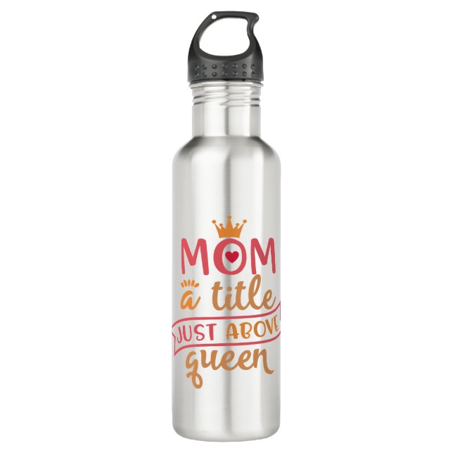 Funny Best Mama Design Idee für Mamas Edelstahlflasche (Vorderseite)