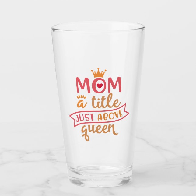 Funny Best Mama Design Idee für Mamas Glas (Vorderseite)