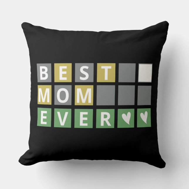 Funny Best Mama Ever - Wordle Mama Kissen (Vorderseite)