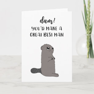Funny Best Man Vorschlag Card Karte