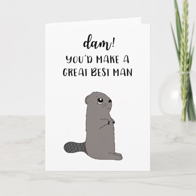 Funny Best Man Vorschlagal Card Karte (Vorderseite)