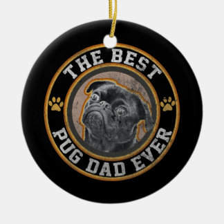 Funny Best Mops Vater je für Mops Hunde Haustier L Keramik Ornament