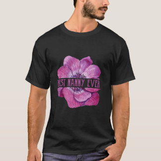 Funny Best Nanny Ever Anemone Apparel Itaian Grand T-Shirt