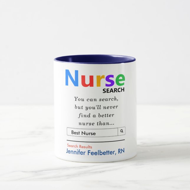 Funny Best Nurse Tasse (Zentrum)