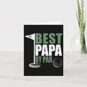 Funny Best Papa By Par Vatertag Golf Vater Grand Karte