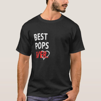 Funny Best Pops jemals Matching Family Valentines  T-Shirt