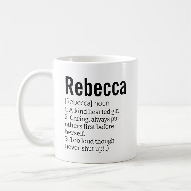 Funny Best Rebecca Definition LPA-Zwergfisch Kaffeetasse (Links)