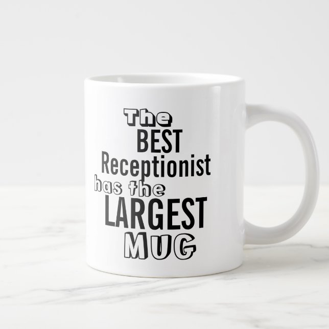 Funny Best RECEPTIONIST Preisangebot für große Tas Jumbo-Tasse (Rechts)