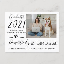 Funny Best Senior Class of 2021 Foto Abschluss Einladungspostkarte
