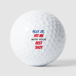 Funny best shot Zitat mit individuelle Name Golfbä Golfball