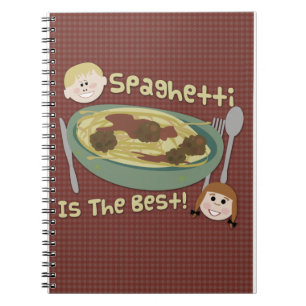 Funny Best Spaghetti Spaß Vintager Cartoon Motto Notizblock