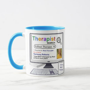 Funny Best Therapist Search Ergebnis mit Foto Tasse