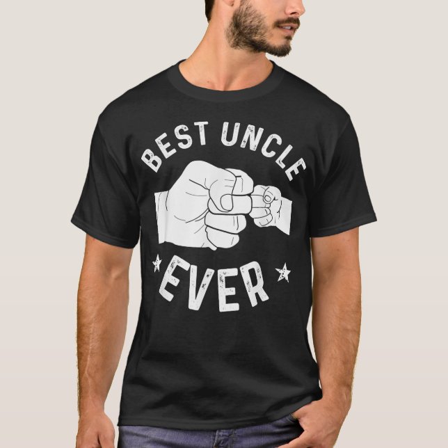 Funny Best Uncle Ever Fist Bump T-Shirt (Vorderseite)