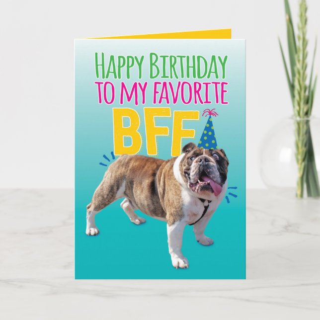 Funny BESTE FREUNDIN Birthday Card to Burping, Far Karte (Vorderseite)