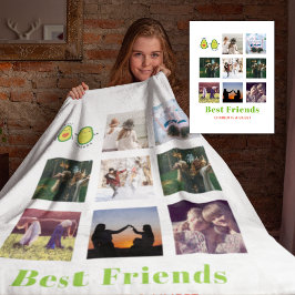 Funny BESTE FREUNDIN FOTO COLLAGE Geschenk Persona Fleecedecke