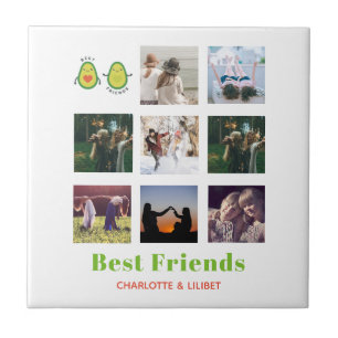 Funny BESTE FREUNDIN FOTO COLLAGE Geschenk Persona Fliese