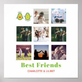 Funny BESTE FREUNDIN FOTO COLLAGE Geschenk Persona Poster