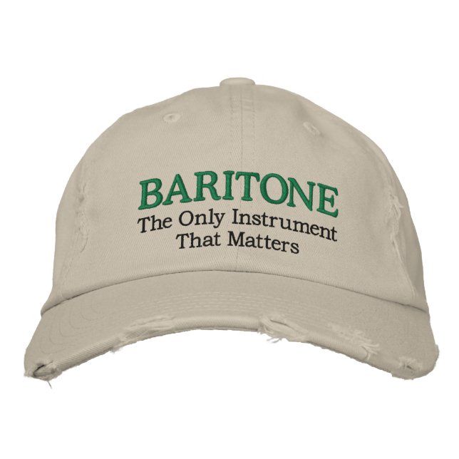 Funny bestickt Baritone Music Hat Bestickte Baseballkappe (Vorderseite)