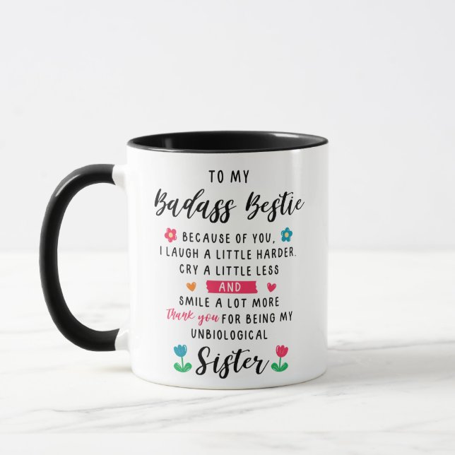 Funny Bestie Best Friend Sister Friendship Tasse (Links)
