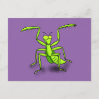 Funny betet mantis Cartoon