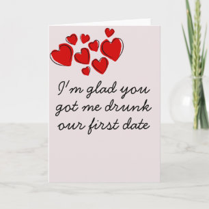 Funny Betrunkener Spaß Jubiläum Valentinstag Karte