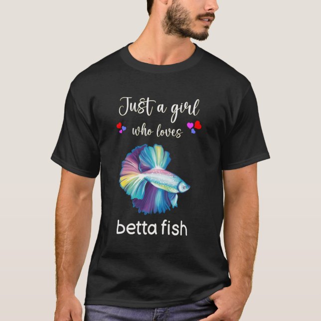 Funny Betta Fish Shirt Girls I Liebe Betta Fish Fi (Vorderseite)